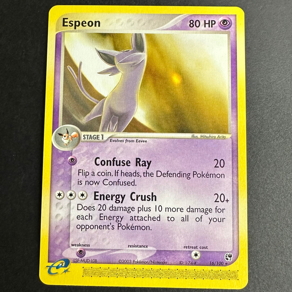 Pokemon TCG Espeon EX Sandstorm 16/100 Rare Normal Near Mint Condition